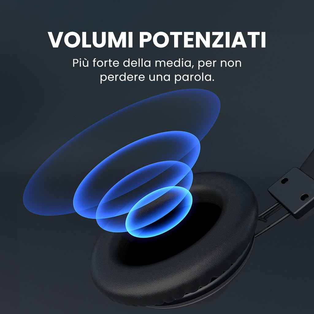 Avantree Audition 3 - Cuffie Over-Ear Bluetooth 5.3 Con Wireless Base Ricaricabile, compatibili con Smart Samsung TV, Modalità Voce Chiara, Volumi Potenziati E Supporto aptX-Adaptive & HD