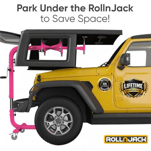 Image of Hard Top Remover Lift for Jeep Wranglers: 1997-to-Present JK JKU JL JLU TJ CJ, 2&4 Door Lifted Jeeps, 4 Door Bronco. Easy Assembly. One Person System. Hardtop Removal /Installation in Minutes. Patented