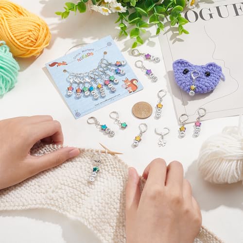 NBEADS 40 Pcs Star Number Stitch Markers - Image 3
