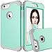 iphone 6s Case,iphone 6 Case,Auker Dual Layer Shockproof Drop Proof Military Grade Full Body Hybrid Protective Slim Fit Case with Hard PC+Soft Silicon for Girls&Boys for iphone 6/6s 4.7 inch (Mint)