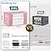 Budding Joy 90 L Large Storage Bags, 6 Pack Clothes Bins Foldable Closet Organizer Containers for Blanket, Comforters, Bed Sheets, Pillows (Pink)