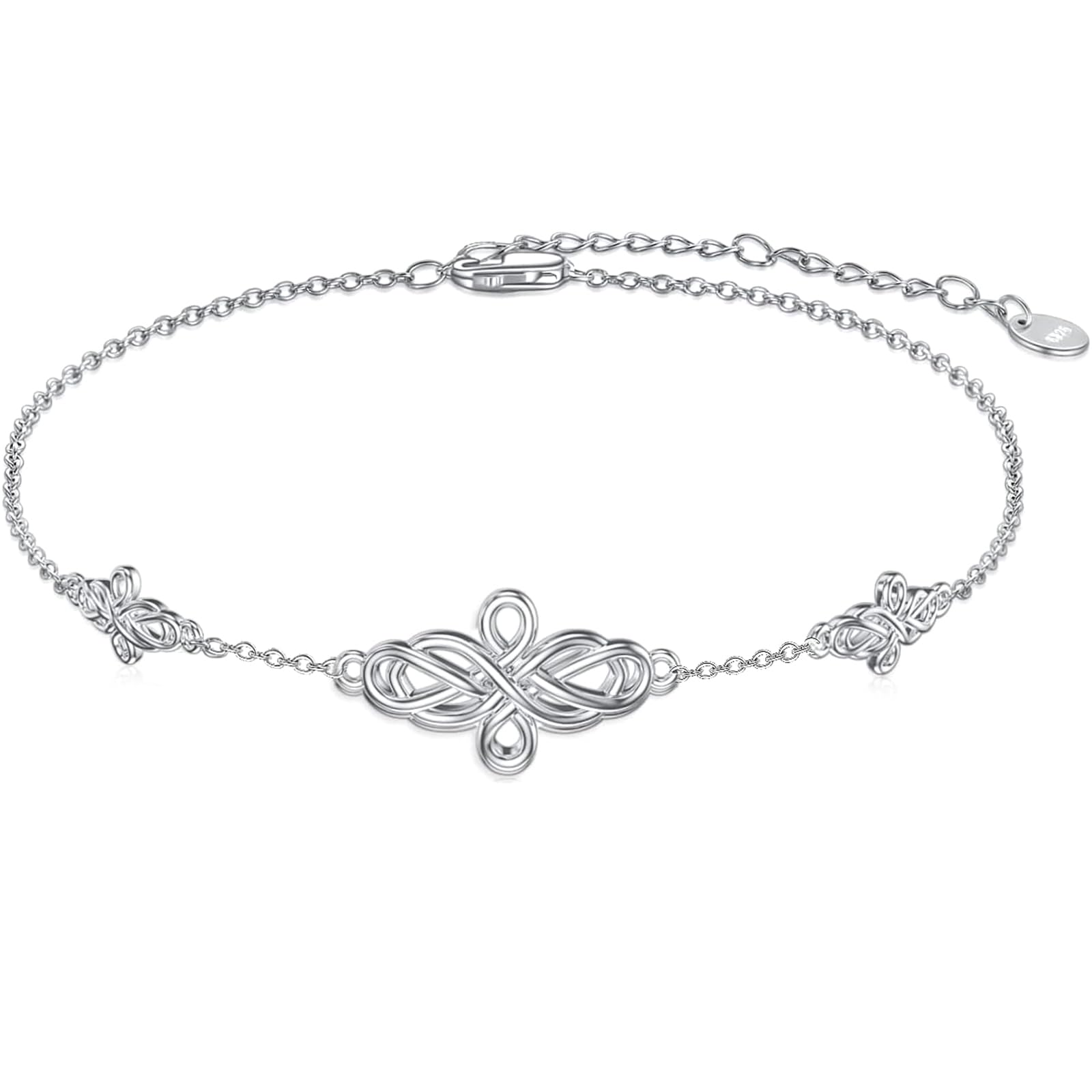 Christmas Gifts for Women Celtic Bracelet 925 Sterling Silver Good Luck Celtic Knot Bracelets Irish Jewelry Gifts for Women Wife Daughter Anniversary Birthday Gifts for Her