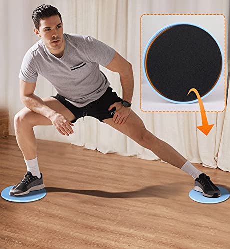 JCYOYO-Dual-Sided-Gliding-Discs-Core-Sliders-Ultimate-Core-Trainer-Gym-Carpet-and-Hard-Floor-Exercise-Gliding-Discs-Double-Home-Abdominal-Total-Body-Workout-Equipment-For-use-on-ALL-surfaces-blue