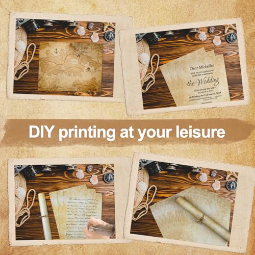 image for Joyberg 70PCS Vintage Paper 8.5 x 11 in Parchment paper for Writing Le