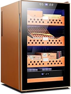 Cigar Box, Humidors Cigar Mellow Cabinet Energy-Saving Silent Cigar Cabinet Touch Screen Design 70L 400 Pcs Capacity