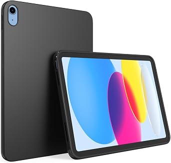 Puxicu Case for iPad A16 11th 11 2025/10th Generation 10.9 2022, Slim Design Matte TPU Rubber Soft Skin Silicone Protective Cover for iPad 10th/11th - Black