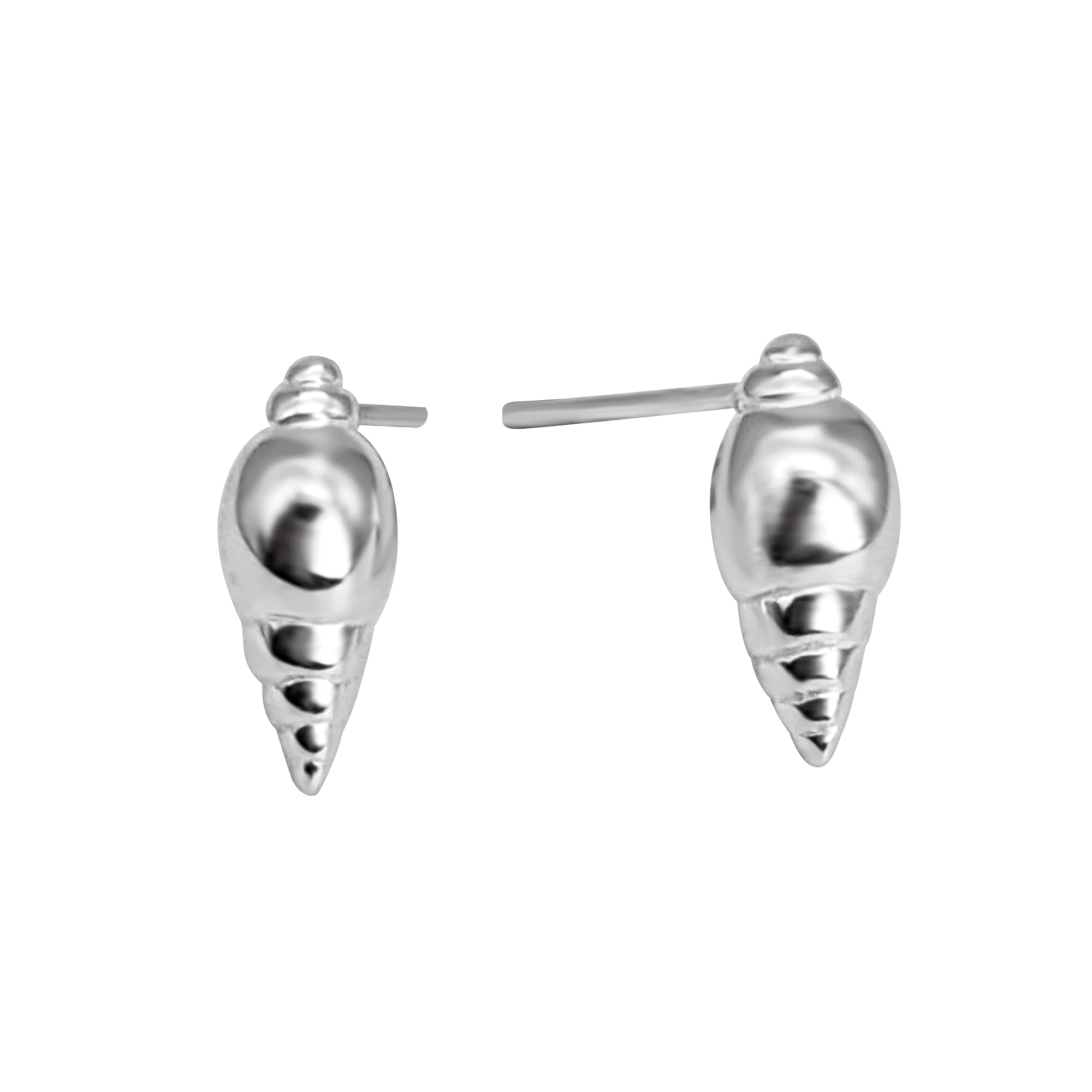 81stgeneration Pendientes Concha Plata de Ley | Pendientes Concha Caracol Estilo Sirena Plata 925 | Joyería Marina Mujer | Lindos Regalos Cumpleaños Amantes Playa | Diseño Caracol Marino
