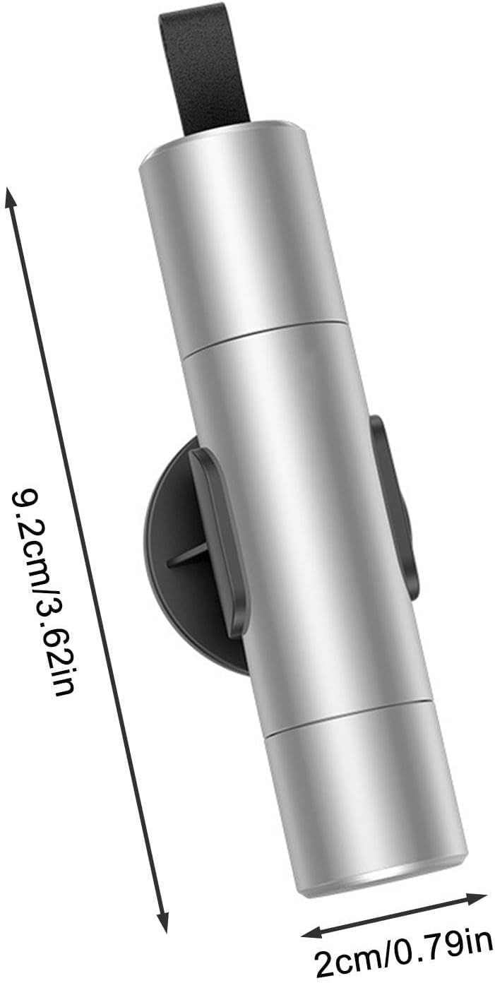 Car Window Hammer, Safety Tool – Glass Breaker & Seatbelt Cutter, Vehicle Interior Safety Product, Escape Tool for Family Rescue,Silber