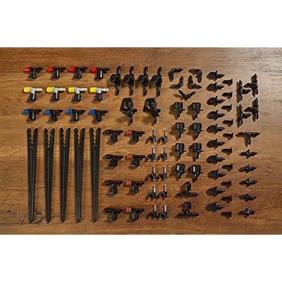 Orbit 69500 92-Piece Drip Irrigation Assortment Kit, Black