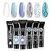 Produktbild Vrenmol Poly Nagel Gel Nails Builder Gel zur Verbesserung Glitter Nagelverlngerungsgel Diamond Style Nagel Gel Mix UV Gelpolitur Einfach Trendy Anfnger DIY Nail Art f¨¹r Lady 6PCS-15g