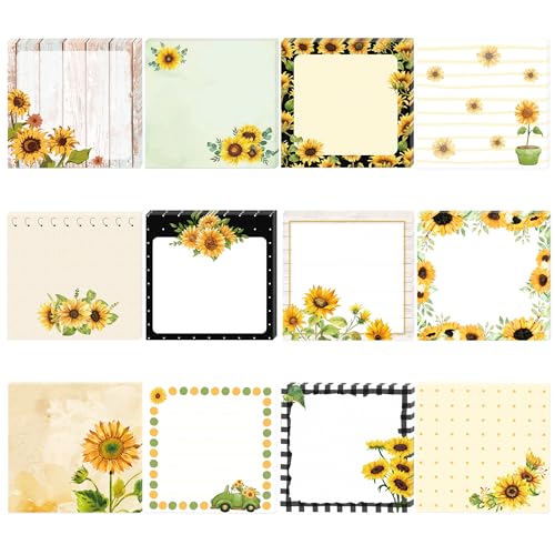 Blocs de notes adhésives vintage tournesol pour ne plus jamais oublier vos tâches