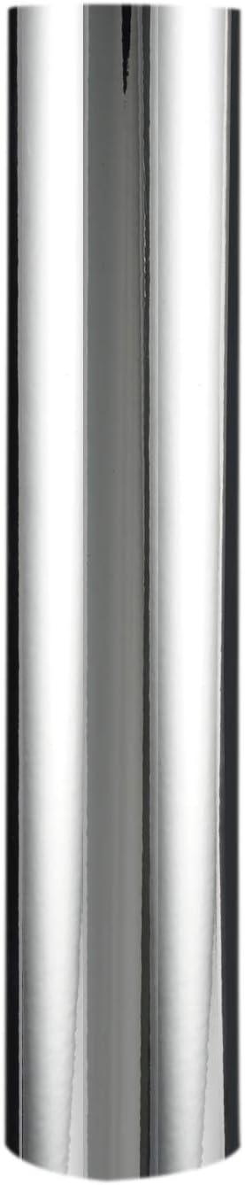 Chrome Silver Craft Adhesive Vinyl Roll 12 inches by 6ft Easy to Weed Mirror Metallic Permanent Vinyl
