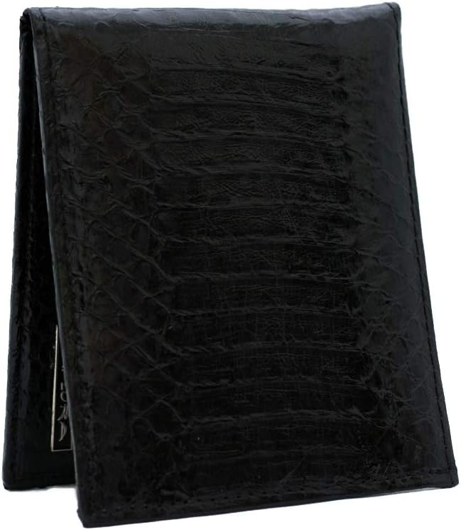 Implora Genuine Cobra Snakeskin Leather Wallet - Black, Belly