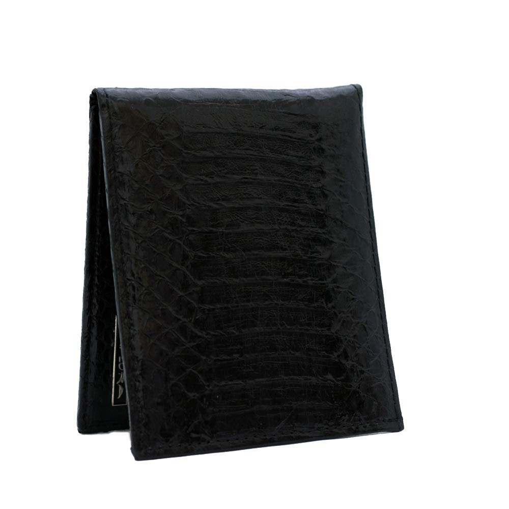 Implora Genuine Cobra Snakeskin Leather Wallet - Black, Belly