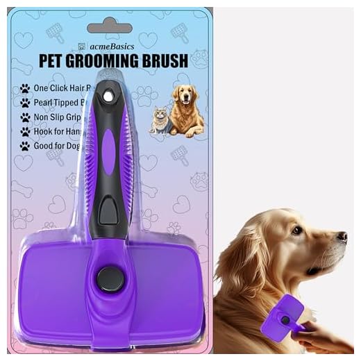 Pet Slicker Grooming Brush by Acme Basics, Deshedder/Cleaning Brush, Comb for Shedding Short/Long Haired Dogs & Cats - Perfect Pet Hair Cleaner & Remover (Large)