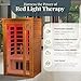 Dynamic Saunas Barcelona 1- to 2-Person Low EMF FAR Infrared Sauna with Red Light Therapy & Bluetooth Speakers | Personal Indoor Dry Heat Sauna for Home & Gym – Made from Canadian Hemlock