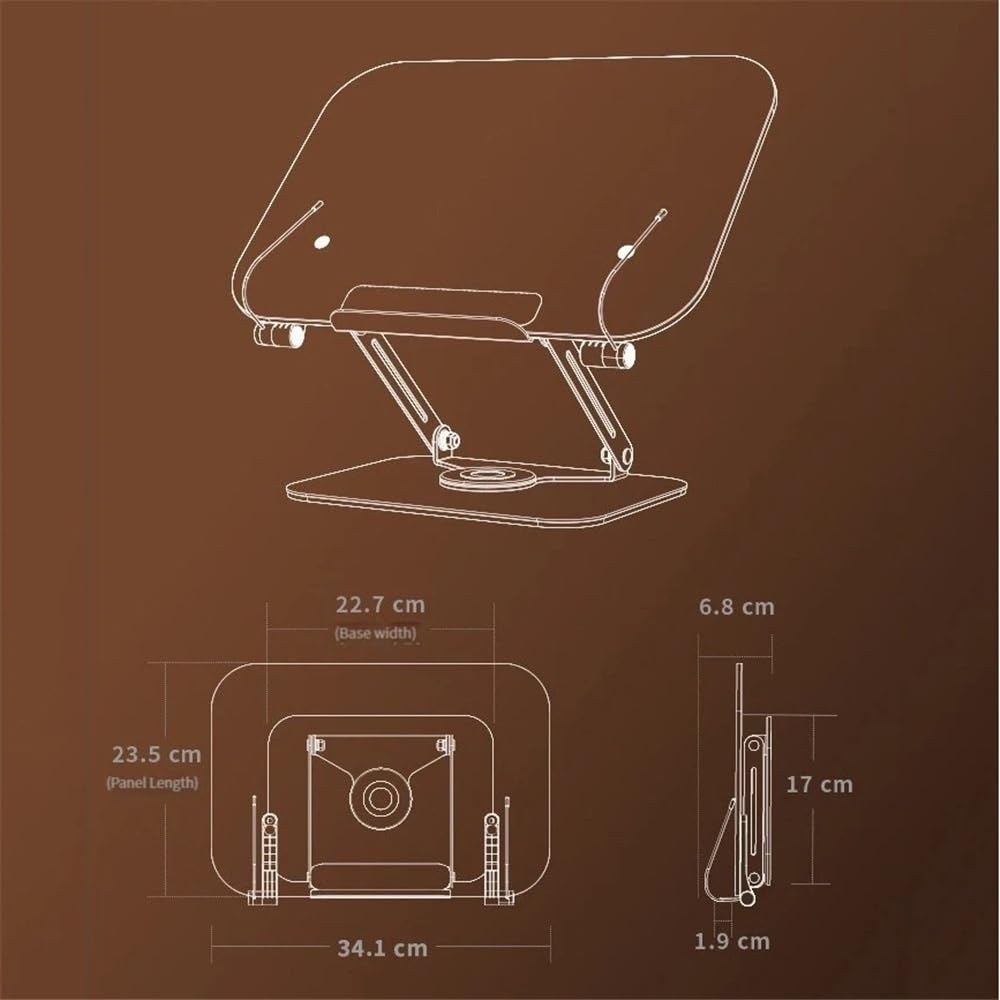 Elevador para portátil Soporte for portátil de acrílico, multifunción, for Leer Libros, Plegable, for Tableta Soporte para Laptop