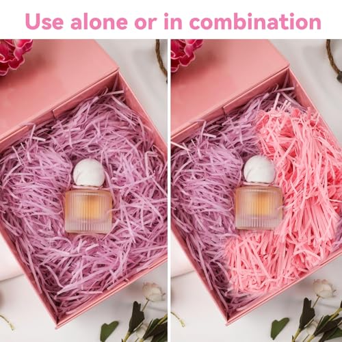 400g Füllmaterial Geschenk Raffia Geschreddertes Papier Holzwolle Mehrfarbig Verpackungsmaterial Füllmaterial Dekoration für Geschenkbox kreative Verpackung