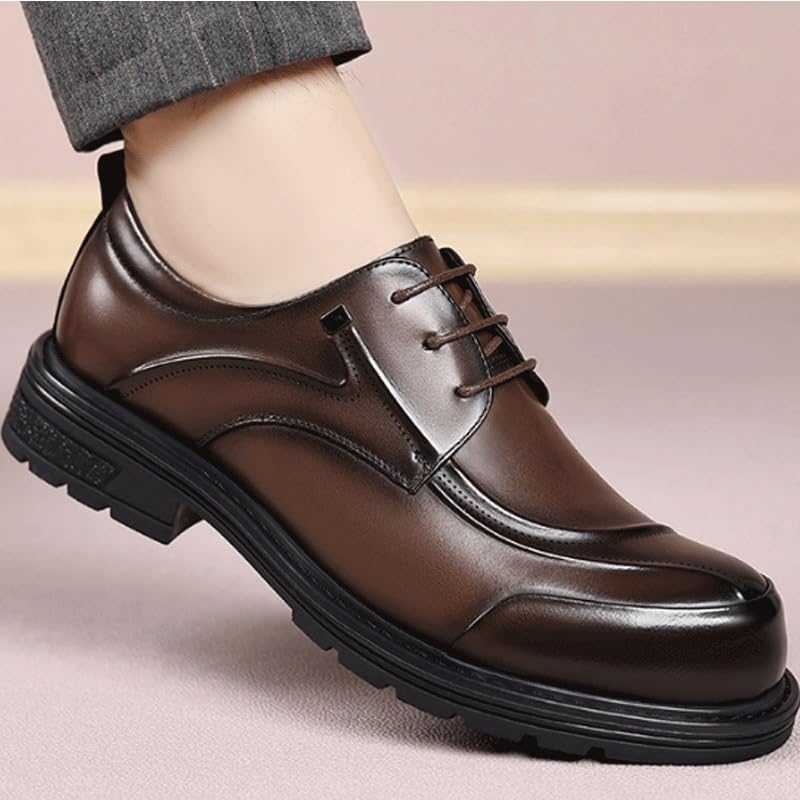Fashion Round Toe Formal Business Shoes Men's Fashion Classic Pointed Toe Lace Up Low Top Dress Shoes2