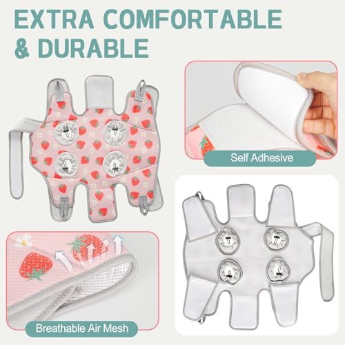 Image of Supet Cat Grooming Hammock Harness for Nail Trimming, Cat Grooming Hanging Sling for Nail Clipping, Pet Restraint Holder for Cutting Nails, Medicine, Ear & Teeth Cleaning, Eye Care (Strawberry M)