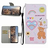 Miagon Hülle für iPhone 12 Pro,Handyhülle PU Leder Brieftasche Schutz Flip Case Wallet Cover Klapphüllen Tasche Etui mit Kartenfächern Stand,Bär