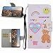 Produktbild Miagon Hülle für Samsung Galaxy A52,Handyhülle PU Leder Brieftasche Schutz Flip Case Wallet Cover Klapphüllen Tasche Etui mit Kartenfächern Stand,Bär