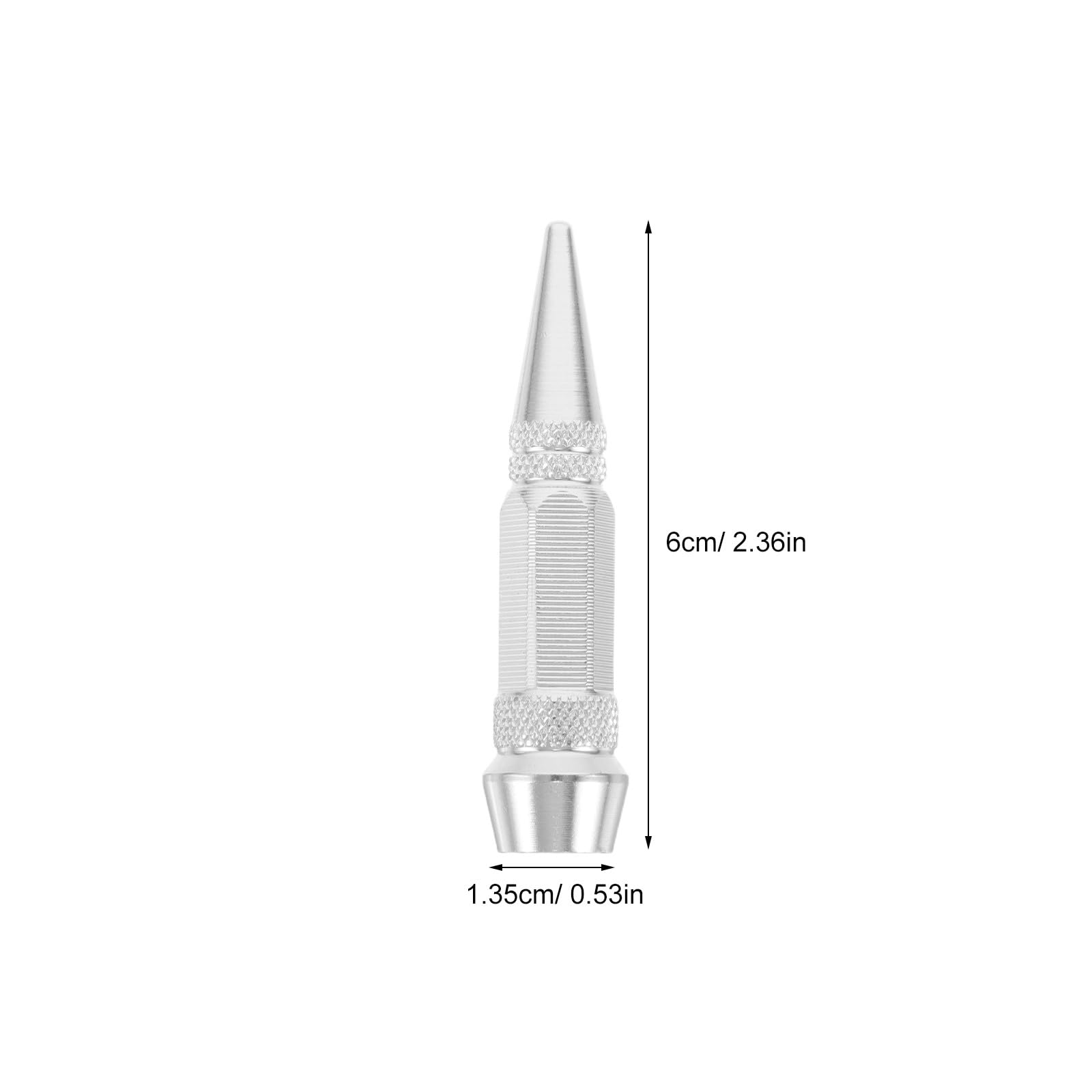 UPKOCH 40 Bouchons de Valve de Pneu en Aluminium argenté : 60 mm, à Visser, avec Pointe métallique, pour Voitures, Motos et Roues de véhicules - Rallonges pour valves de gonflage