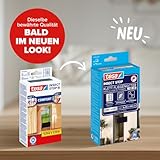 tesa INSECT STOP Klett Fliegengitter Premium für Türen - 2-tlg Insektenschutz mit Klettband, rückstandsfrei entfernbar, zuschneidbar - ohne Bohren - (2 x 65cm)120cm x 250cm - Anthrazit (Durchsichtig)