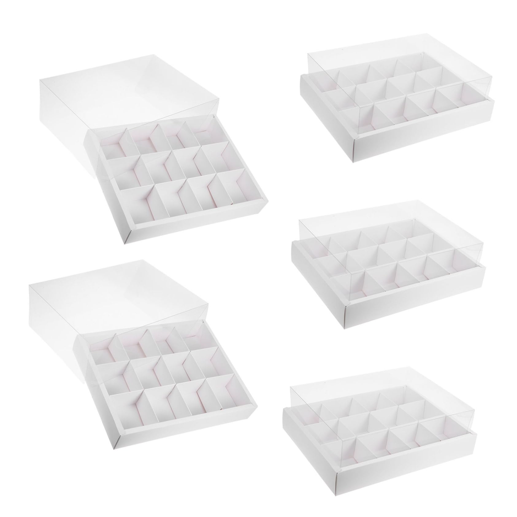 OKUMEYR Cupcake Holder 12-grid Paper Cupcake Boxes Bulk Packaging for Baking Parties Plastic Case Lid