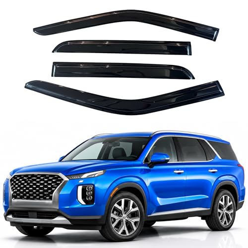 Image of IG Window Visors Fit for 2020-2025 Hyundai Palisade, Out-Channel Rain Guards Vent Wind Deflectors 4PC, Car Accessories for 20-25 Palisade