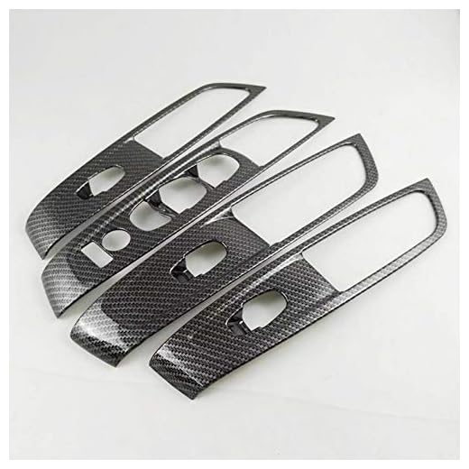 CYBHR Puerta del Coche Interruptor de elevación de la Ventana Apoyabrazos Cubierta del Marco del Panel Accesorios de Ajuste, para Renault Koleos 2017 2018