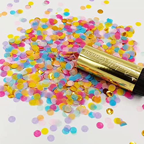 Image of 8 PCS Party Supplies Colorful Confetti Paper Poppers Confetti Cannon for Graduation Wedding Birthday Baby Shower Christmas New Year's Bridal Anniversary Fiesta Fun Party Favors Supplies (Pack of 3)