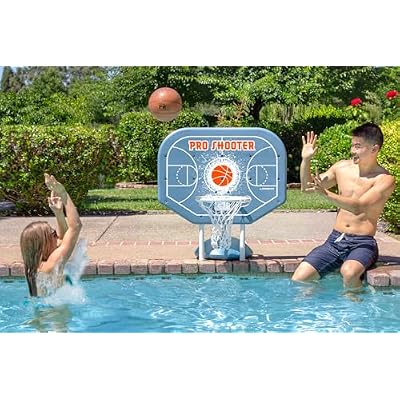Poolmaster Pro Shooter Poolside Basketball Hoop Set for Swimming Pool Games
