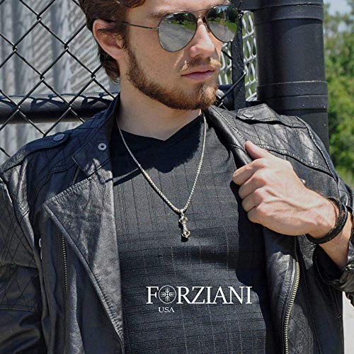 Forziani Vajra Mens Steel Pendant Necklace - Premium Quality Stainless Steel Pendant Chain Necklace For Men - Luxury Gift For Men - Gift Box Packaging Included #TOP1