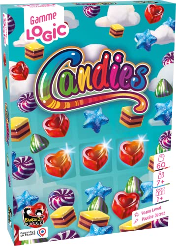 Gamme Logic : Candies - Bankiiiz Editions - Jeu de société - Jeu de société Enfant - Mode Solo - Jeu de logique - Jeu 7 Ans - Casse tête