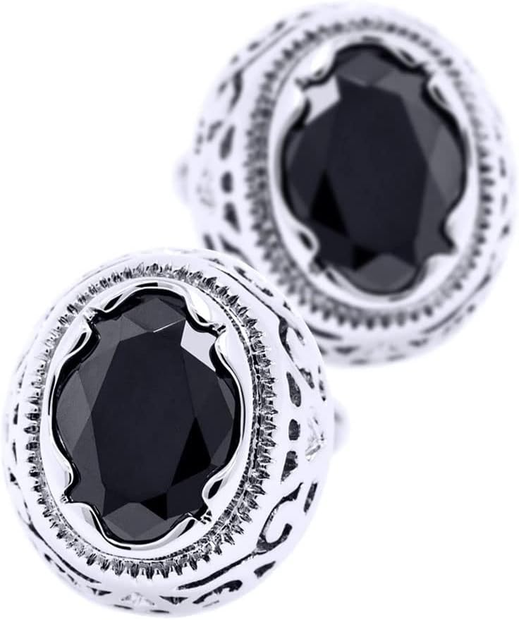 Jewelry Men's Cufflinks Jewelry Shirt Cufflink for Men's Cuff Button Retro Cuff Link Black