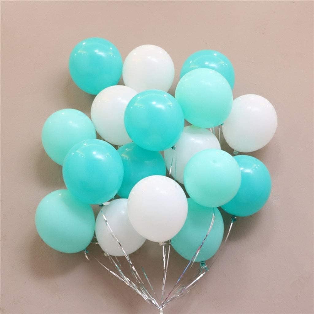 Pastel Teal Blue Balloons Garland Kit 92pcs Mint Blue Latex Balloon 5/10/12/18inch Helium Balloons for Birthday Party Decorations Baby Shower Wedding