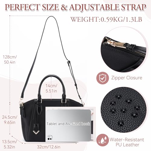VX VONXURY Hobo Bag for Women, Fashion Tote Handbag Ladies Faux Leather Shoulder Bag with Adjustable Long Strap - Image 3