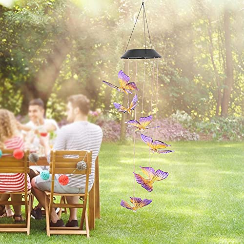 Campanilla de viento LED solar para iluminar balcones oscuros sin cables 4