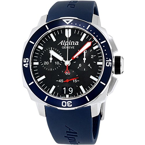 Alpina Mixte Adulte Chronographe Quartz Montre avec Bracelet en Cuir AL-372LBN4V6