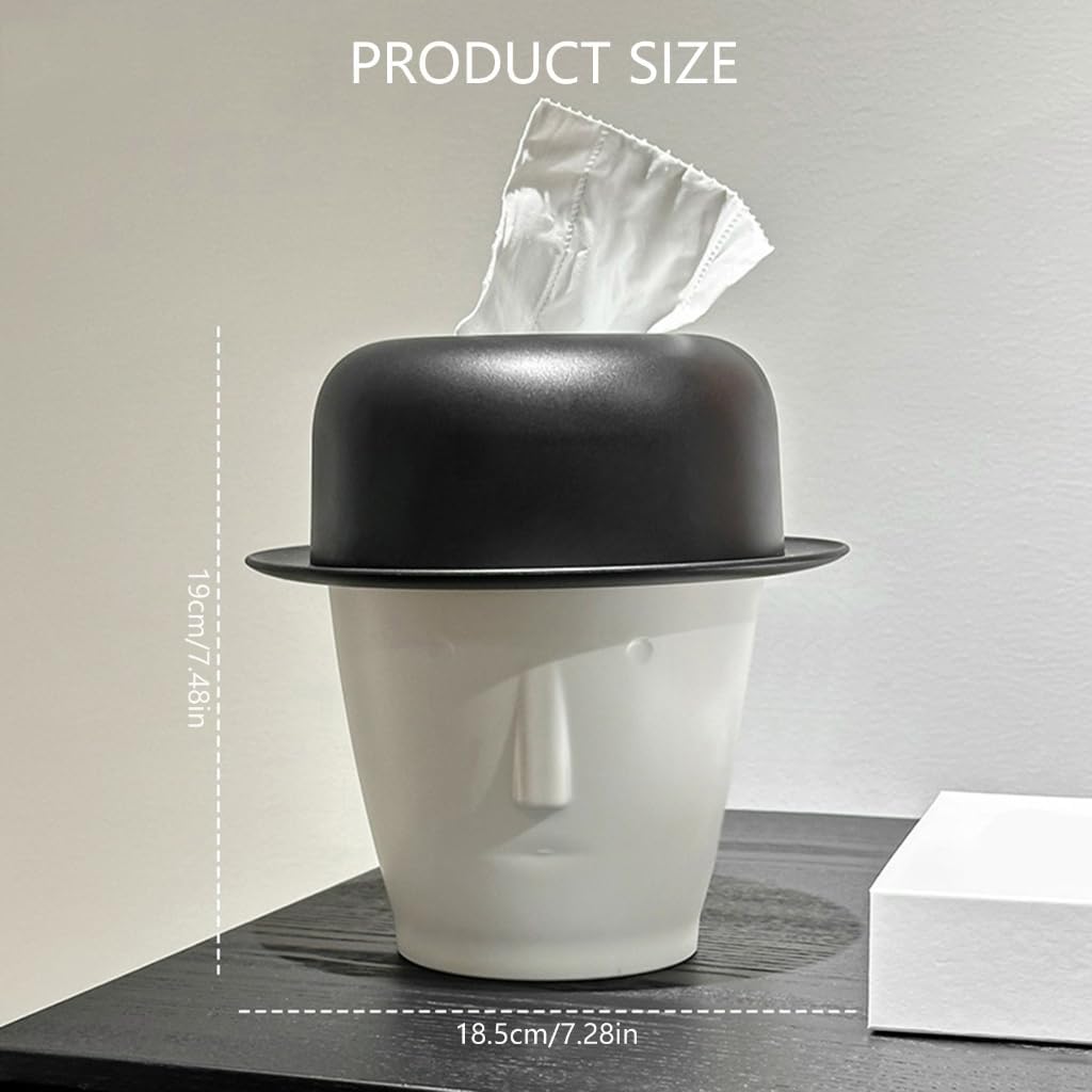 Contemporary Tissue Paper Container with Fashionable Shape Functional Home Decoration for Dining Room Study Area