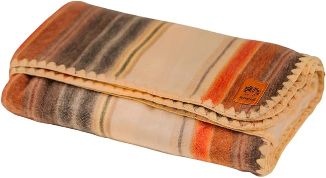ALPAKITAS Alpaca Wool Blanket - Throw Size Bed Blanket - Alpaca Throw Blanket - Best Gift & Warm Blanket, Lightweight, Couch Blanket or Camp - Outdoor Blanket - 64 x 45 Inches Light Brown