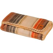 ALPAKITAS Alpaca Wool Blanket Twin Size, 75 x 38 Inches Warm & Lightweight Couch, Bed, or Outdoor Blanket Light Brown