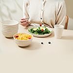 18pcs Wheat Straw Dinnerware Sets HXYPN Unbreakable Reusable Dinnerware Set | Kitchen Cups Plates and Bowls Sets Dishwasher Microwave Safe Plates
