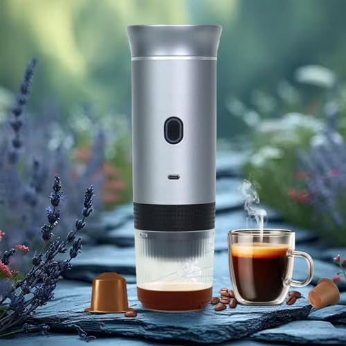 Image of Portable Coffee Maker Espresso Machine for Camping Travel Nano Home Office Gym Car Coffee Maker, Self Heating & USB-C Rechargable