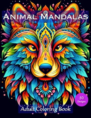 Animal Mandalas Coloring Book for Adults