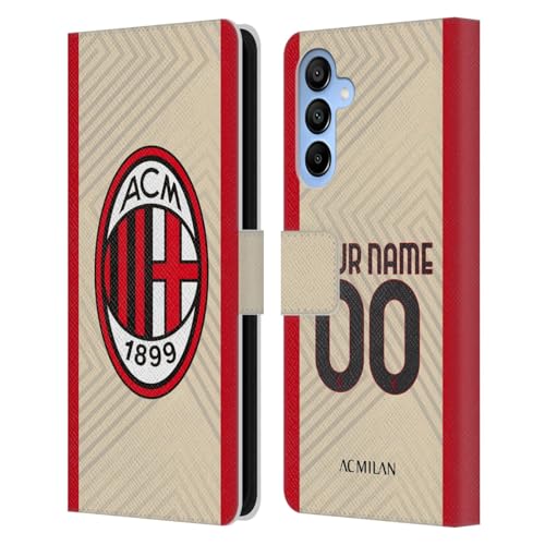 Coque Samsung Galaxy A16 5G AC Milan en cuir portefeuille avec protection intégrale