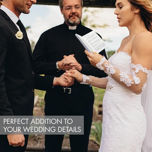 Image of ZICOTO Elegant Vow Books with Gold Foil Lettering for Your Wedding - Perfectly Sized Vow Books with Plenty of Pages to Write Whatever is on Your Heart - A Beautiful Addition for The Wedding Day