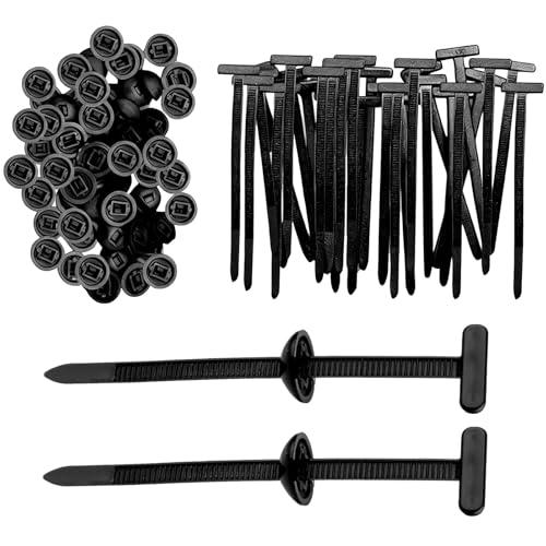 120PCS Attache-câble Universelle en Nylon, Collier de Serrage Autobloquants Noir Plastique Serre Cable avec Goupille et Bouton pour Réparation Voiture Attaches Noires Résistantes UV Fixe Ailes