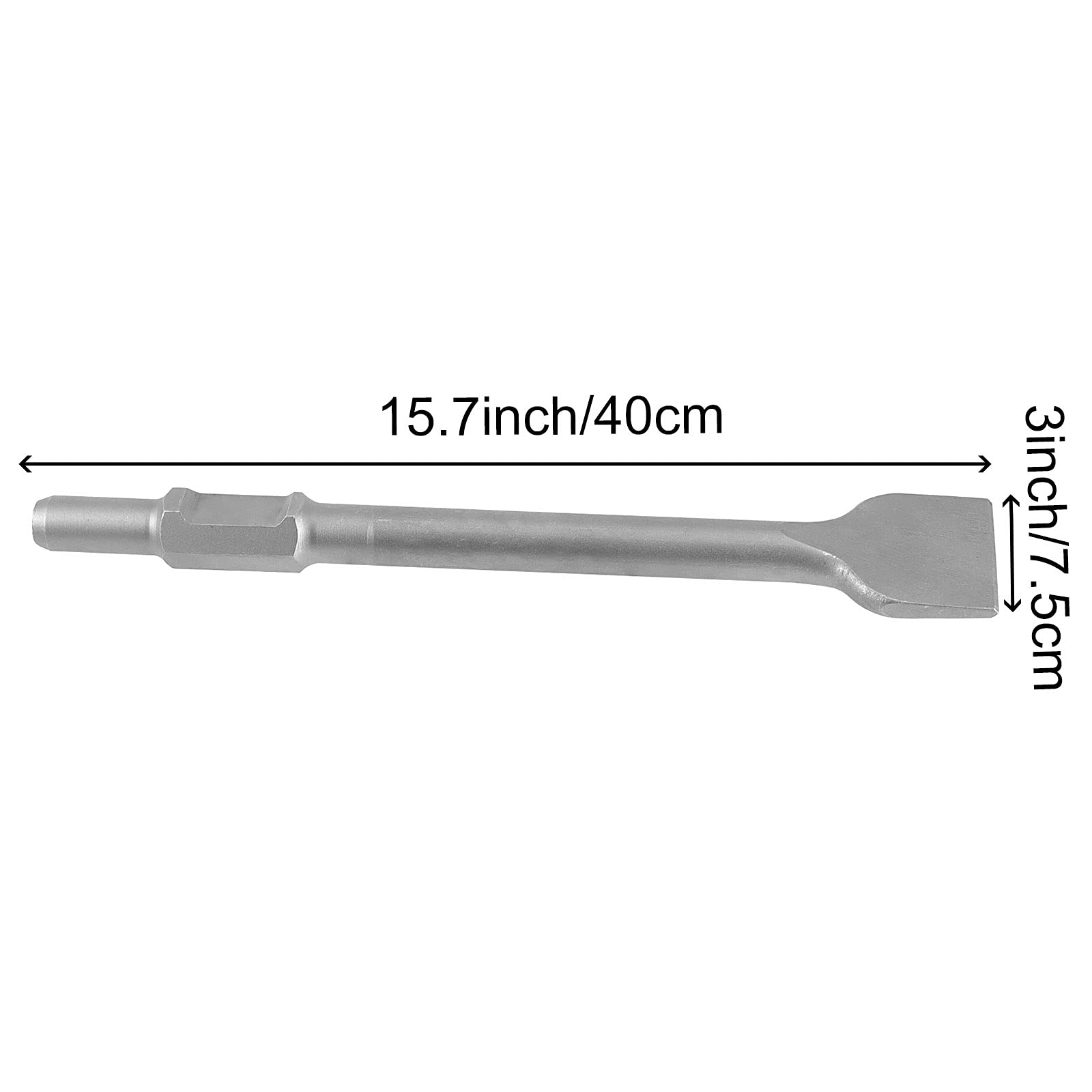 HOIGON 2 PCS 16 x 3 Inch 1-1/8 Inch Hex Shank Scraping Chisel, Wide Floor Tile Thinset Chisel, Heavy Duty Scraper Chisel Hex Chisel Hammer Bit for Jack Demolition Hammer, Removing Thinset HOIGON 2 PCS 16 x 3 Inch 1-1/8 Inch Hex Shank Scraping Chisel, Wide Floor Tile Thinset Chisel, Heavy Duty Scraper Chisel Hex Chisel Hammer Bit for Jack Demolition Hammer, Removing Thinset